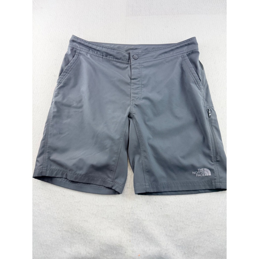 The North Face Men's 38 Gray Hiking Outdoor Shorts 10" Inseam Zip Pocket
